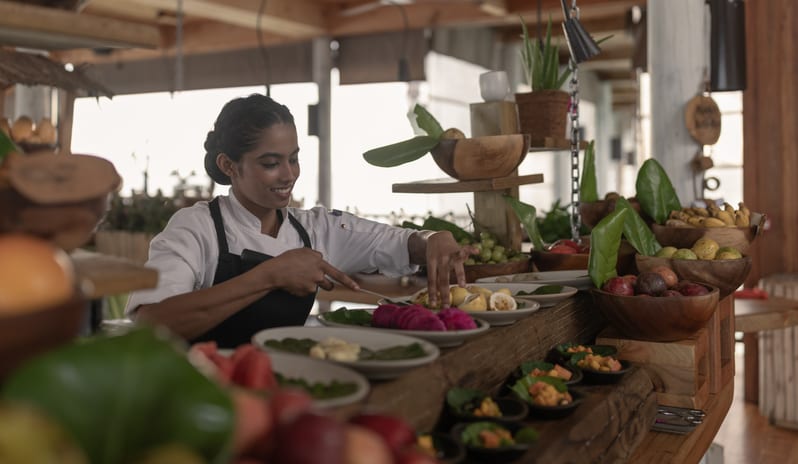 Longitude - breakfast chef cutting fruit 2